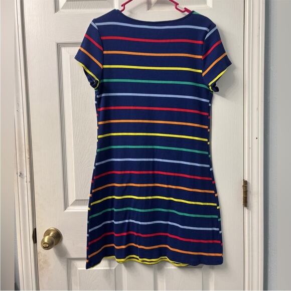 Arizona multicolor rainbow Fitted Cap Sleeve short knit dress XL Bodycon Y2K - Picture 4 of 5